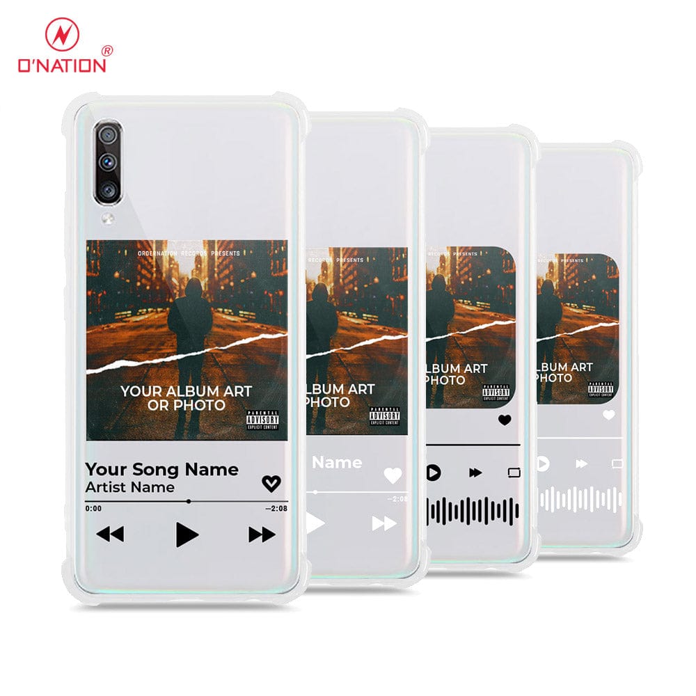 Samsung Galaxy A70s Cover - Personalised Album Art Series - 4 Designs - Clear Phone Case - Soft Silicon Borders