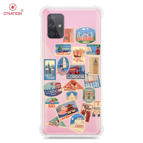 Samsung Galaxy A71 Cover - Personalised Boarding Pass Ticket Series - Clear Phone Case - Shockpoof Soft Tpu Clear Case ( Fast Delivery )