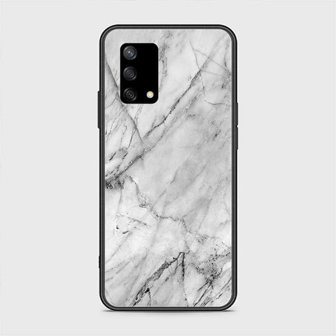 Oppo Reno 6 Lite Cover - White Marble Series - HQ Ultra Shine Premium Infinity Glass Soft Silicon Borders Case