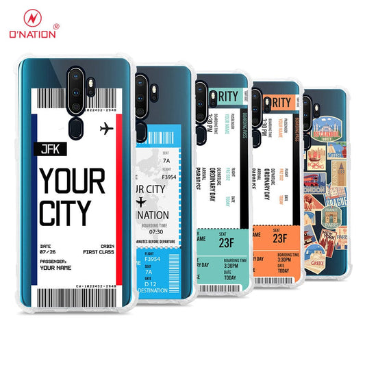 Oppo A9 2020 Cover - Personalised Boarding Pass Ticket Series - 5 Designs - Clear Phone Case - Soft Silicon Borders