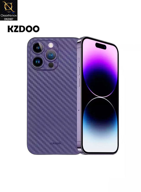iPhone 14 Pro Cover - Deep Purple - K-Doo Carbon Fiber Ultra Thin Protective Case