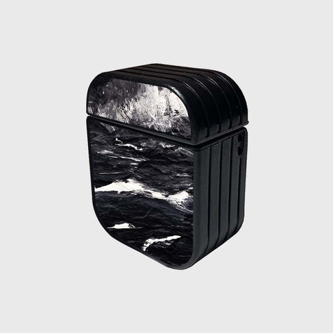 Apple Airpods 1 / 2 Cover - Black Marble Series - Silicon Airpods Case