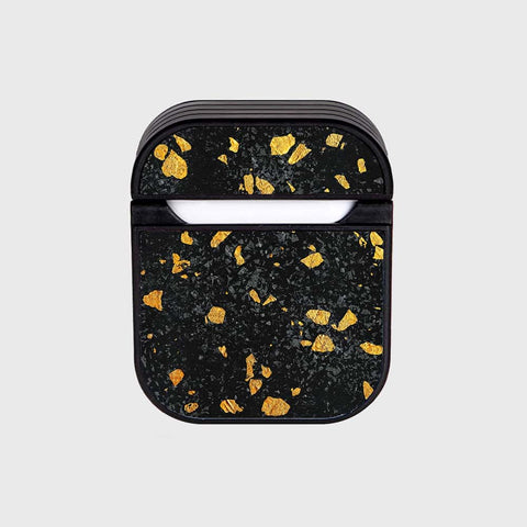 Apple Airpods 1 / 2 Cover - Black Marble Series - Silicon Airpods Case