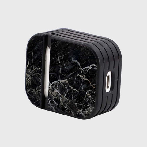 Apple Airpods 1 / 2 Cover - Black Marble Series - Silicon Airpods Case