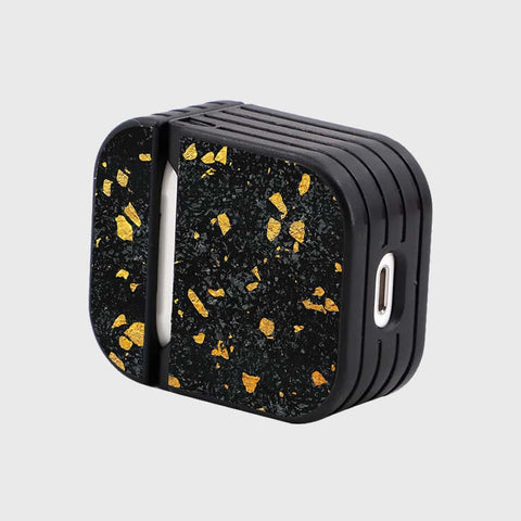 Apple Airpods 1 / 2 Cover - Black Marble Series - Silicon Airpods Case