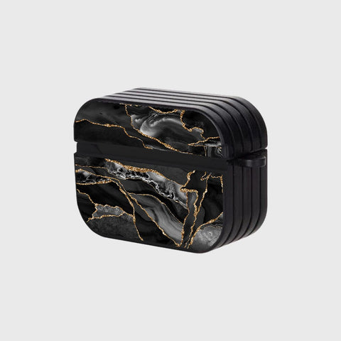 Apple Airpods Pro Cover - Black Marble Series - Silicon Airpods Case