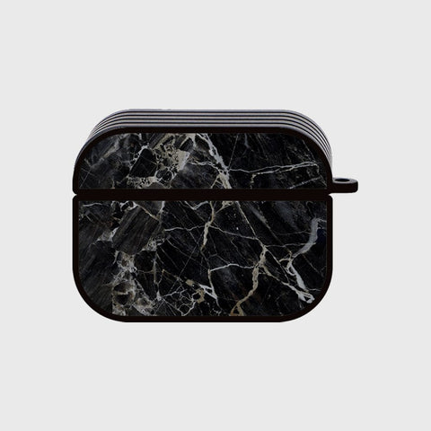 Apple Airpods Pro Cover - Black Marble Series - Silicon Airpods Case