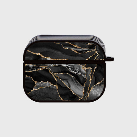 Apple Airpods Pro Cover - Black Marble Series - Silicon Airpods Case