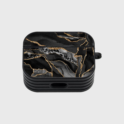 Apple Airpods Pro Cover - Black Marble Series - Silicon Airpods Case