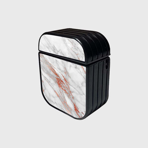 Apple Airpods 1 / 2 Cover - White Marble Series - Silicon Airpods Case