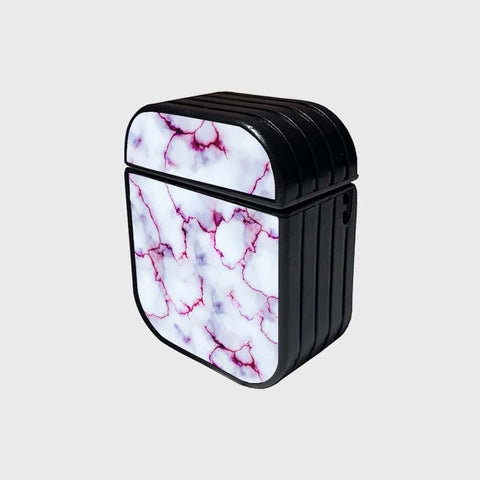 Apple Airpods 1 / 2 Cover - White Marble Series - Silicon Airpods Case