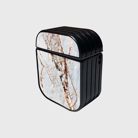 Apple Airpods 1 / 2 Cover - White Marble Series - Silicon Airpods Case