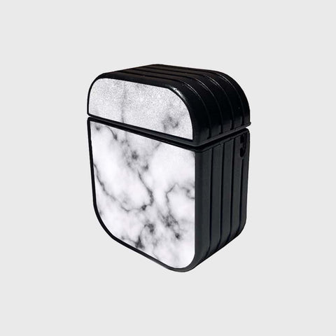 Apple Airpods 1 / 2 Cover - White Marble Series - Silicon Airpods Case