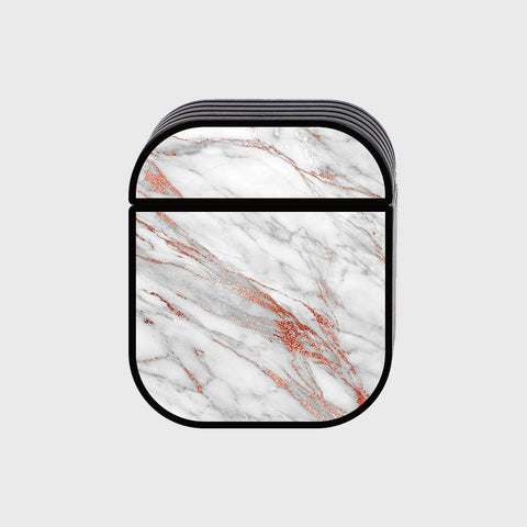 Apple Airpods 1 / 2 Cover - White Marble Series - Silicon Airpods Case