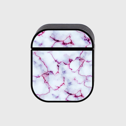 Apple Airpods 1 / 2 Cover - White Marble Series - Silicon Airpods Case