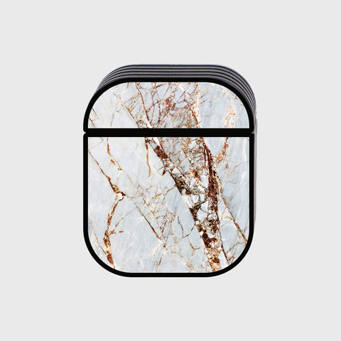 Apple Airpods 1 / 2 Cover - White Marble Series - Silicon Airpods Case