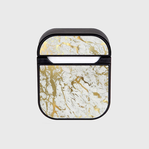 Apple Airpods 1 / 2 Cover - White Marble Series - Silicon Airpods Case