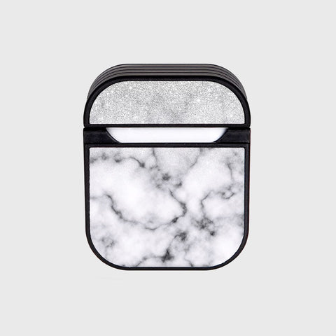 Apple Airpods 1 / 2 Cover - White Marble Series - Silicon Airpods Case