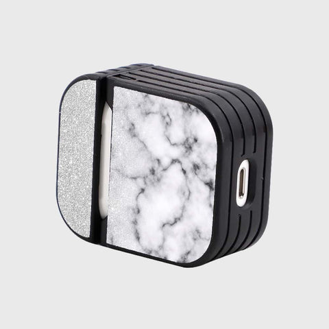 Apple Airpods 1 / 2 Cover - White Marble Series - Silicon Airpods Case