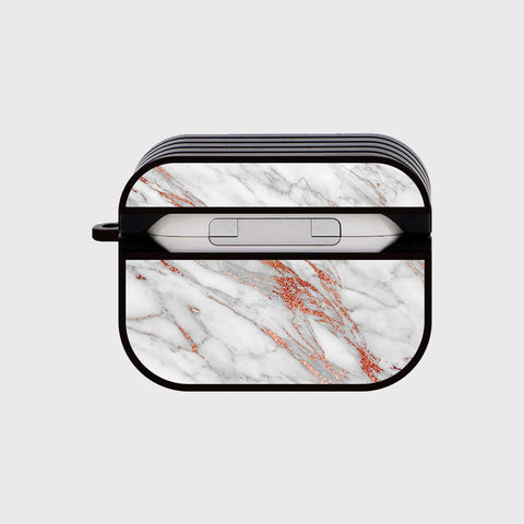 Apple Airpods Pro Cover - White Marble Series - Silicon Airpods Case