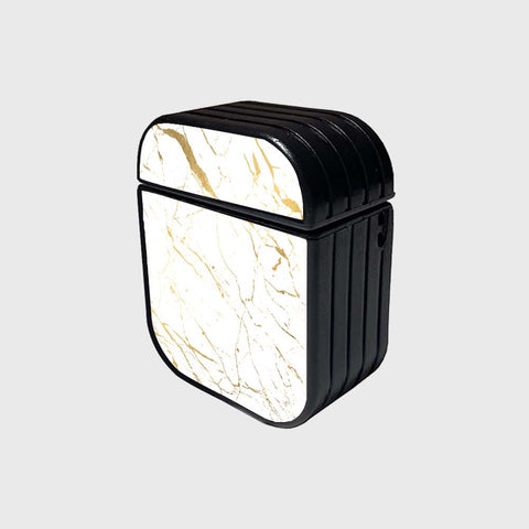 Apple Airpods 1 / 2 Cover - White Marble Series 2 - Silicon Airpods Case