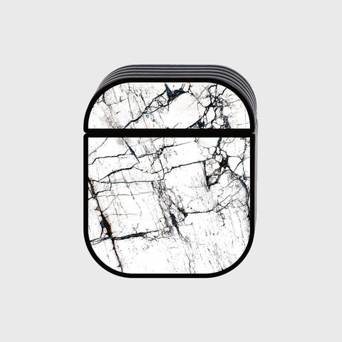 Apple Airpods 1 / 2 Cover - White Marble Series 2 - Silicon Airpods Case