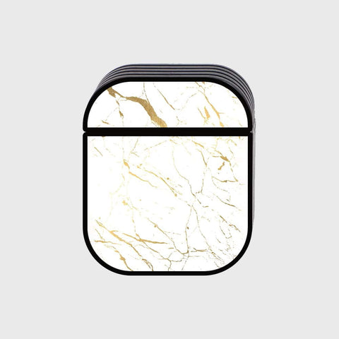 Apple Airpods 1 / 2 Cover - White Marble Series 2 - Silicon Airpods Case