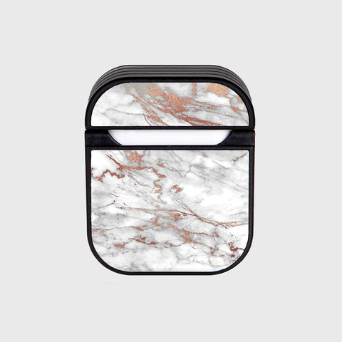 Apple Airpods 1 / 2 Cover - White Marble Series 2 - Silicon Airpods Case