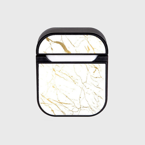 Apple Airpods 1 / 2 Cover - White Marble Series 2 - Silicon Airpods Case