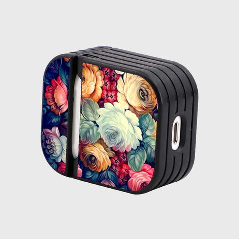 Apple Airpods 1 / 2 Cover - Floral Marble Series - Silicon Airpods Case