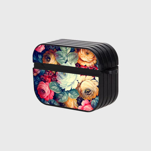 Apple Airpods Pro Cover - Floral Marble Series - Silicon Airpods Case