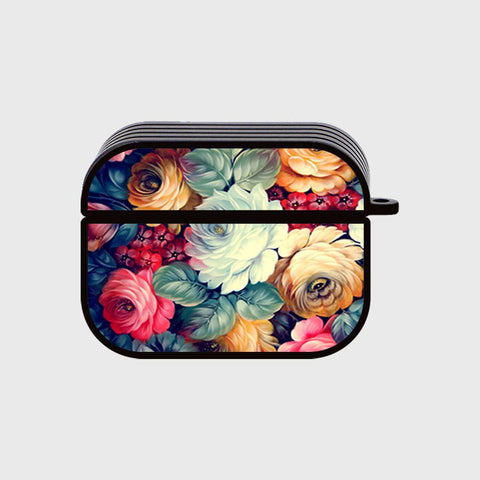 Apple Airpods Pro Cover - Floral Marble Series - Silicon Airpods Case