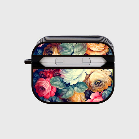 Apple Airpods Pro Cover - Floral Marble Series - Silicon Airpods Case