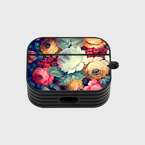 Apple Airpods Pro Cover - Floral Marble Series - Silicon Airpods Case