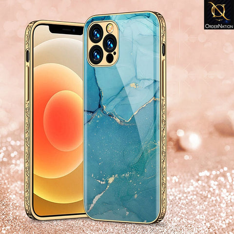 iPhone 12 Pro Max Cover - Mystic Marble Series - HQ Ultra Shine Premium Infinity Glass Soft Silicon Borders Casee