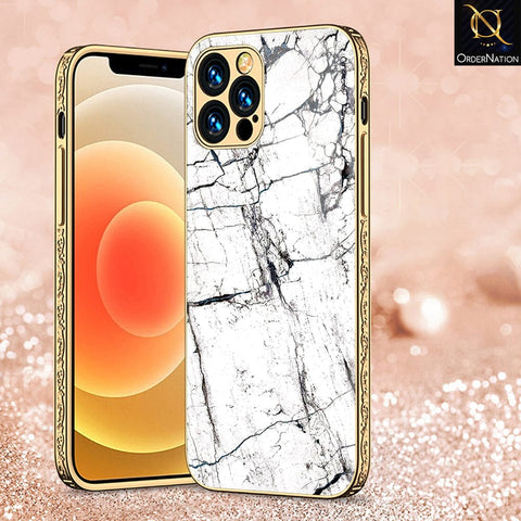 iPhone 11 Pro Cover - White Marble Series 2 - HQ Ultra Shine Premium Infinity Glass Soft Silicon Borders Casee