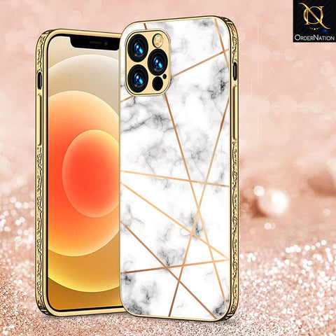 iPhone 11 Pro Cover - White Marble Series 2 - HQ Ultra Shine Premium Infinity Glass Soft Silicon Borders Casee