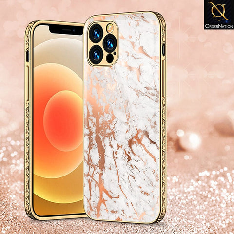 iPhone 11 Pro Cover - White Marble Series 2 - HQ Ultra Shine Premium Infinity Glass Soft Silicon Borders Casee