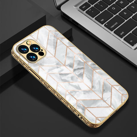 iPhone 11 Pro Cover - White Marble Series 2 - HQ Ultra Shine Premium Infinity Glass Soft Silicon Borders Casee