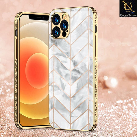 iPhone 11 Pro Cover - White Marble Series 2 - HQ Ultra Shine Premium Infinity Glass Soft Silicon Borders Casee