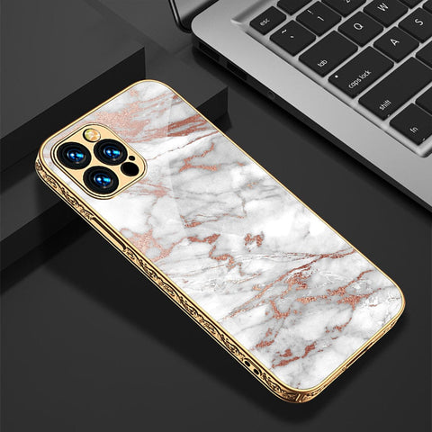 iPhone 11 Pro Cover - White Marble Series 2 - HQ Ultra Shine Premium Infinity Glass Soft Silicon Borders Casee