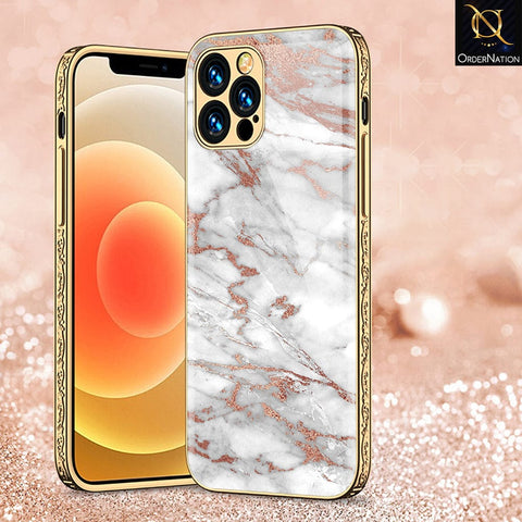 iPhone 11 Pro Cover - White Marble Series 2 - HQ Ultra Shine Premium Infinity Glass Soft Silicon Borders Casee