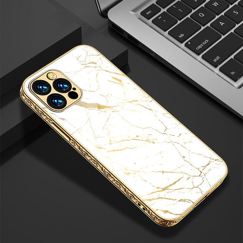 iPhone 11 Pro Cover - White Marble Series 2 - HQ Ultra Shine Premium Infinity Glass Soft Silicon Borders Casee