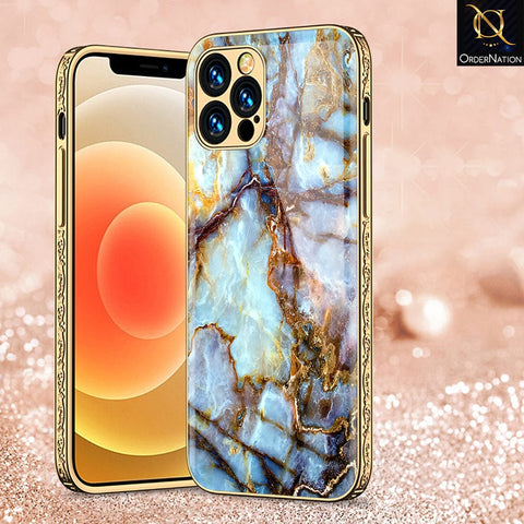 iPhone 12 Pro Cover - Colorful Marble Series - HQ Ultra Shine Premium Infinity Glass Soft Silicon Borders CaseeiPhone 12 Pro
