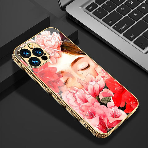 iPhone 11 Pro Cover - Floral Series - HQ Ultra Shine Premium Infinity Glass Soft Silicon Borders Casee