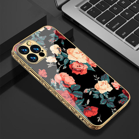 iPhone 11 Pro Cover - Floral Series 2 - HQ Ultra Shine Premium Infinity Glass Soft Silicon Borders Casee