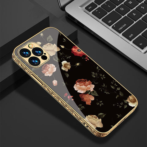 iPhone 11 Pro Cover - Floral Series 2 - HQ Ultra Shine Premium Infinity Glass Soft Silicon Borders Casee