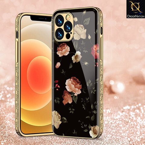 iPhone 11 Pro Cover - Floral Series 2 - HQ Ultra Shine Premium Infinity Glass Soft Silicon Borders Casee