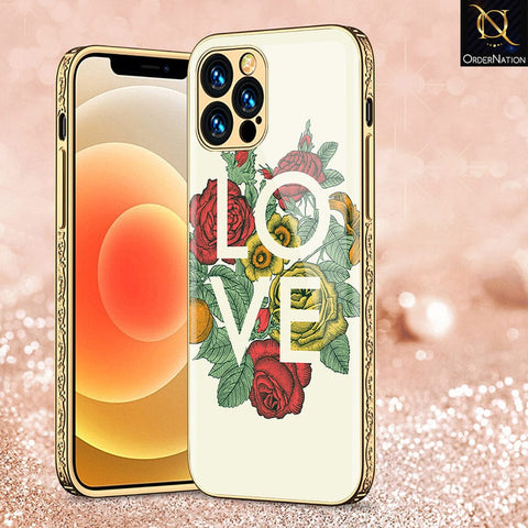 iPhone 11 Pro Cover - Floral Series 2 - HQ Ultra Shine Premium Infinity Glass Soft Silicon Borders Casee