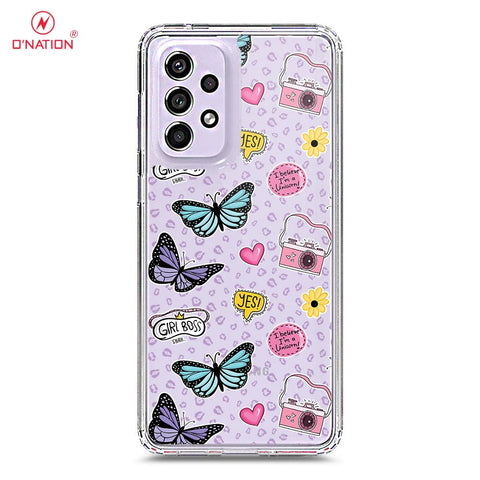 Samsung Galaxy A33 5G Cover - O'Nation Butterfly Dreams Series - 9 Designs - Clear Phone Case - Soft Silicon Borders